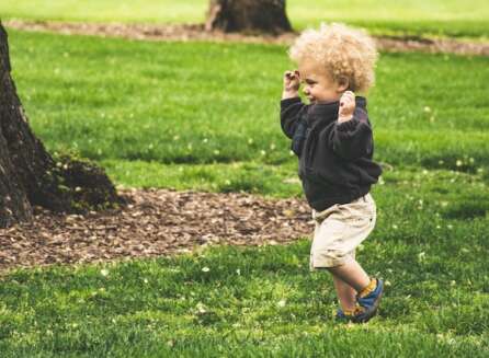 toddler running