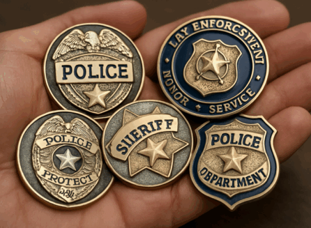 police challenge coins