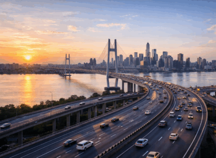 bridge and road infrastructure